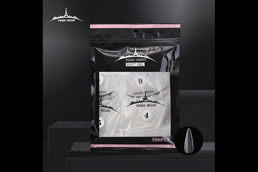 Tips Soft Gel Prelimado X 500 En Bolsa 