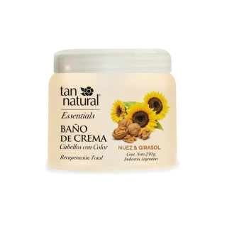 Baño de crema- Cabellos con color- nuez y girasol- 250gr