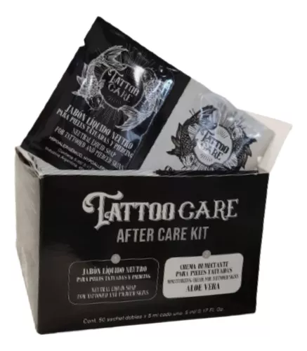 Crema y jabon sachet para tatto Care