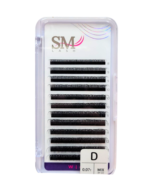 Extensiones de pestañas SM 0.07D MIX