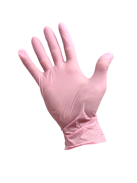 Guantes de Nitrilo rosa x100uni "S"