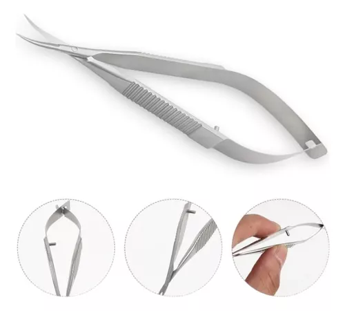 Tijera resorte en punta fina curva molde Nail Show