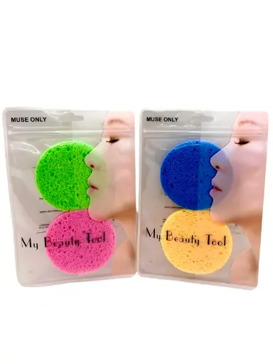 [3289] Esponja Cisnes Exfoliante Limpieza Facial X 2