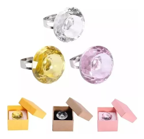[3243] Anillo porta pegamento diamante