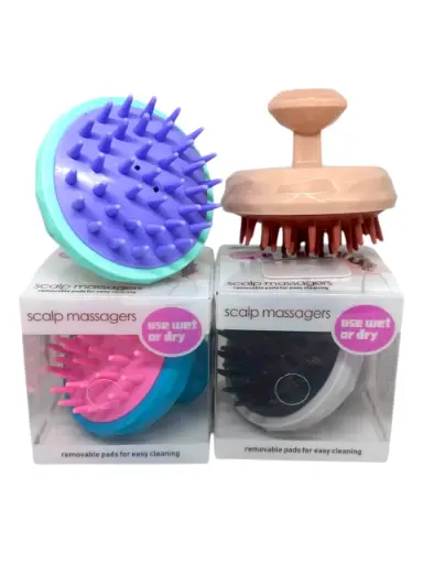 [10079] Cepillo Masajeador Capilar Silicona