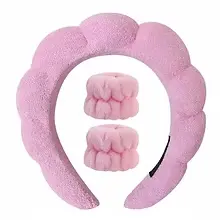 [20027] Vincha Nube Skin Care y Muñequeras