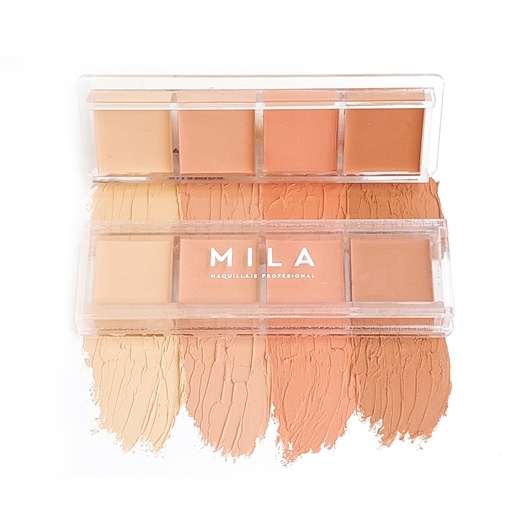 [6364] Set de Maquillaje Cremoso Correctivo Estuche Acrilico - 4 Unid. x 5g. c/u - 